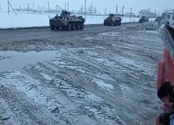 Ruská technika na ukrajinské hranici