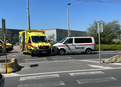 Dopravní nehoda v pražských Letňanech, při které se zranilo sedm osob