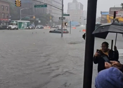 lokální záplavy v New Yorku