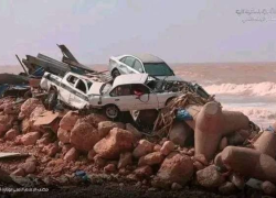 záplavy v Libyi