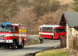 Evakuační autobusy hasičů