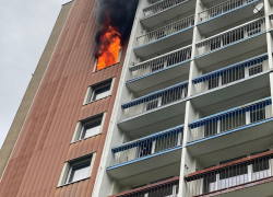 Požár bytu v panelovém domě